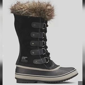 Black SUEDE SOREL BOOTS - Joan of Arctic Boots, Fur-Lined
